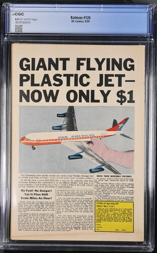 1959 DC Batman #126 Graded Comic Book CGC 6.5 1st Firefly Appearance