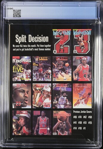 1998 Beckett Basketball Card Monthly Graded Magazine CGC 9.2 POP 8 Michael Jordan Cover