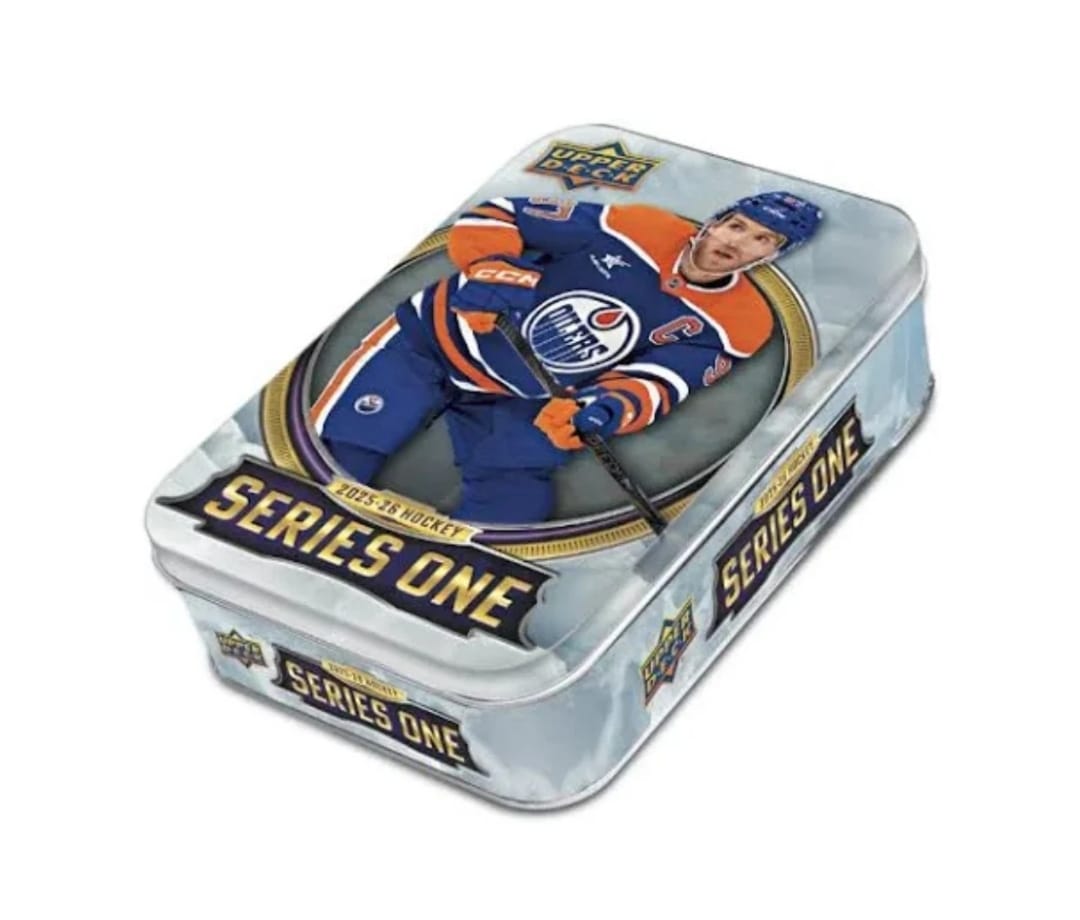 2025/26 Upper Deck Series One Hockey Cards Tin Box (8 Packs)
