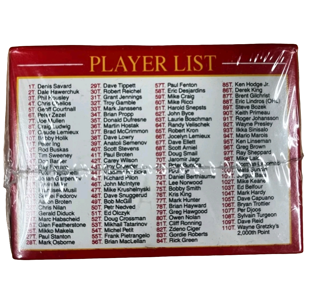 1990 Score NHL Rookie and Traded Hockey Factory Set (110 Cards)