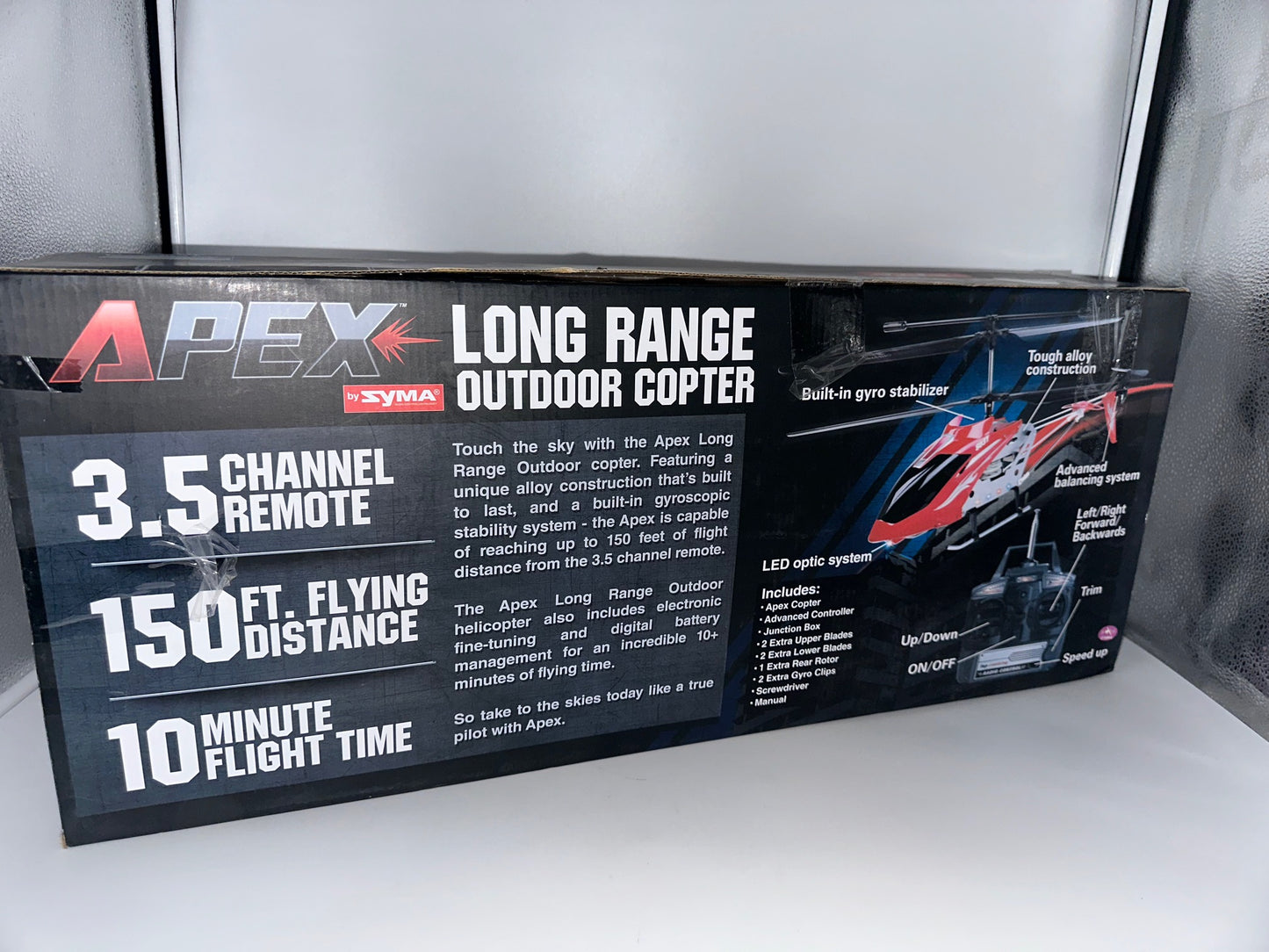 Syma Apex Long Ranger RC Remote Control Outdoor Copter Red #7557