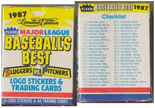 1987 Fleer Baseball's Best Limited Edition Cards & Logo Stickers (44 Cards)