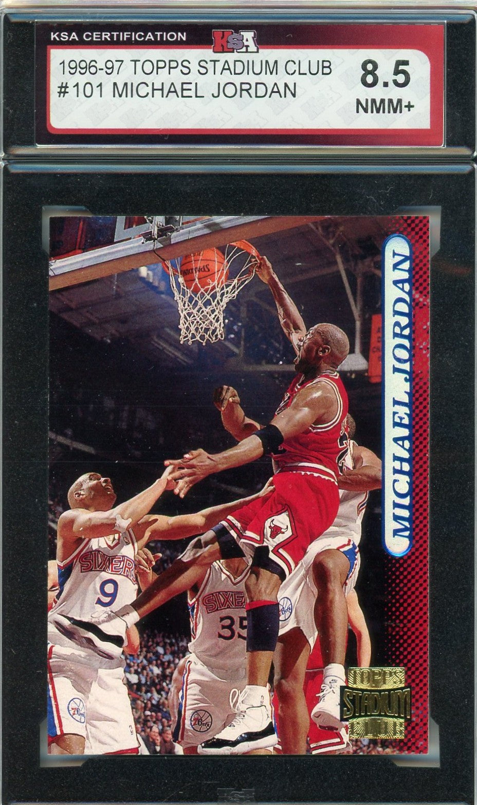 1996/97 Topps Stadium Club Michael Jordan #101 Graded Card KSA 8.5