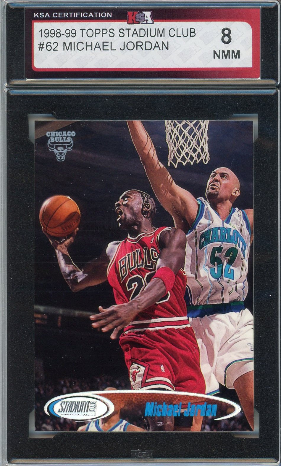 1998/99 Topps Stadium Club Michael Jordan #62 Graded Card KSA 8