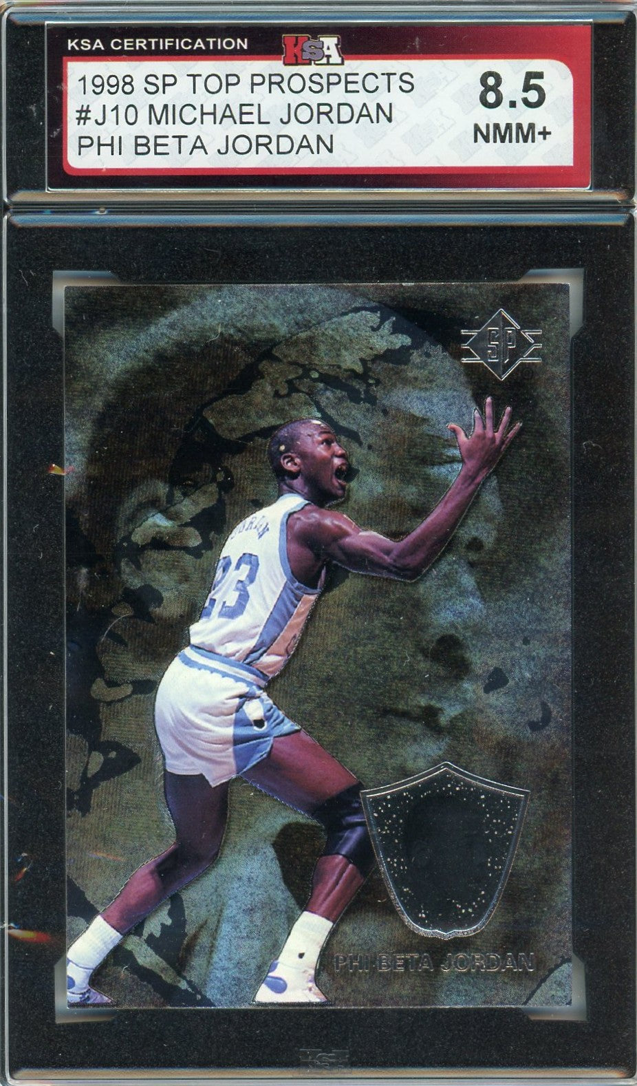 1998 UD SP Top Prospects Michael Jordan Phi Beta Graded Card #J10 KSA 8.5