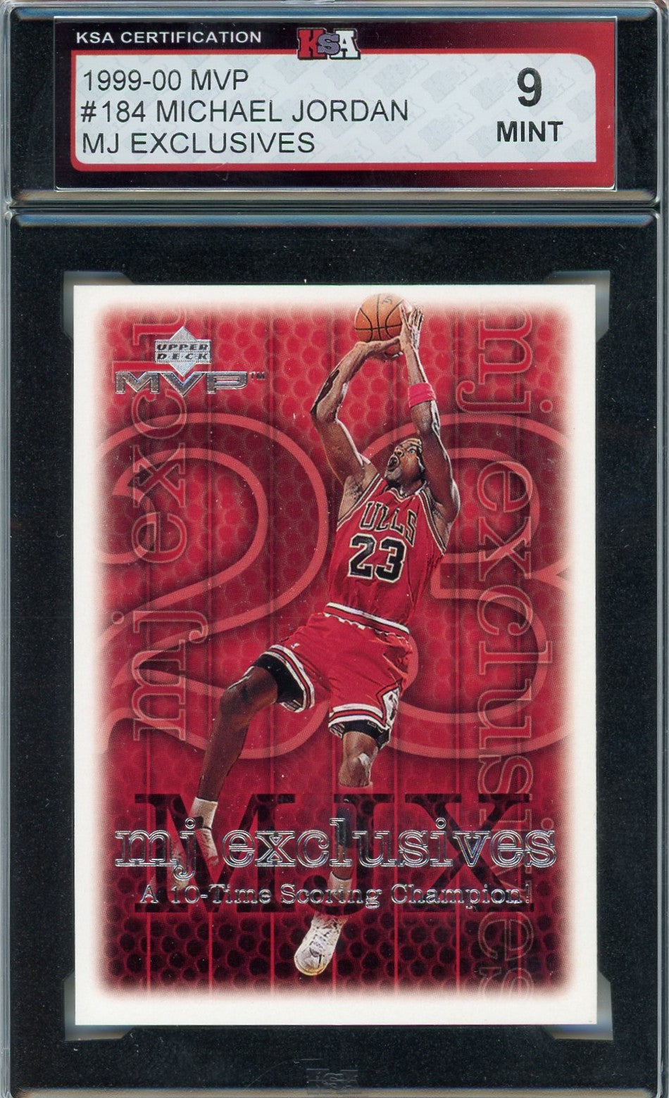 1999/00 UD MVP MJX Michael Jordan Graded Card #184 KSA 9