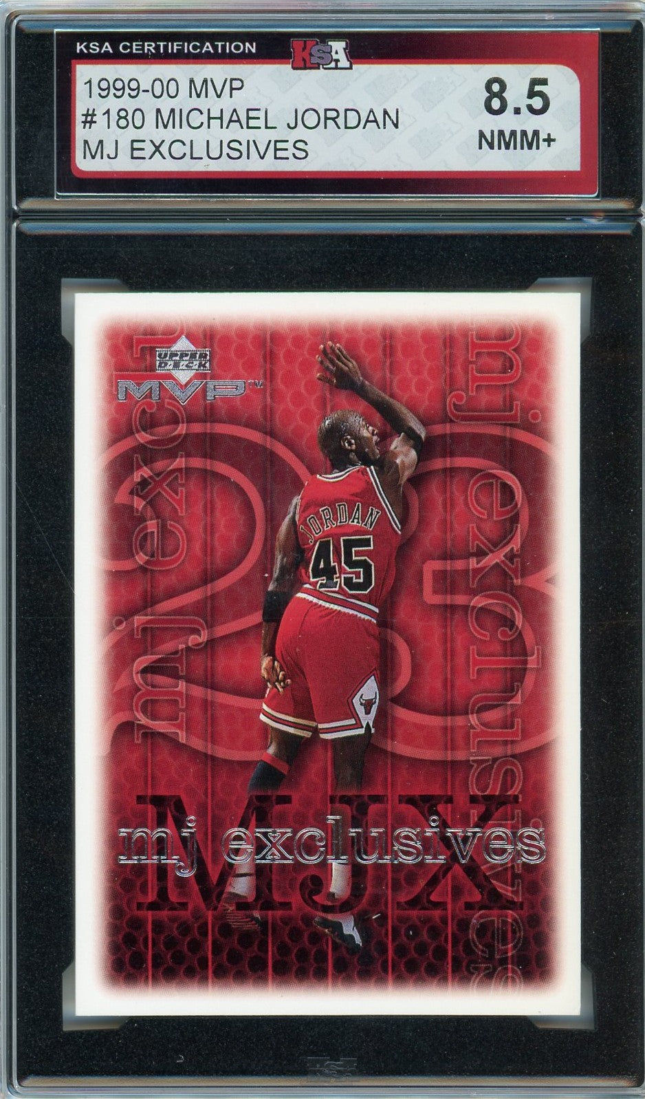 1999/00 UD MVP MJX Michael Jordan Graded Card #180 KSA 8.5