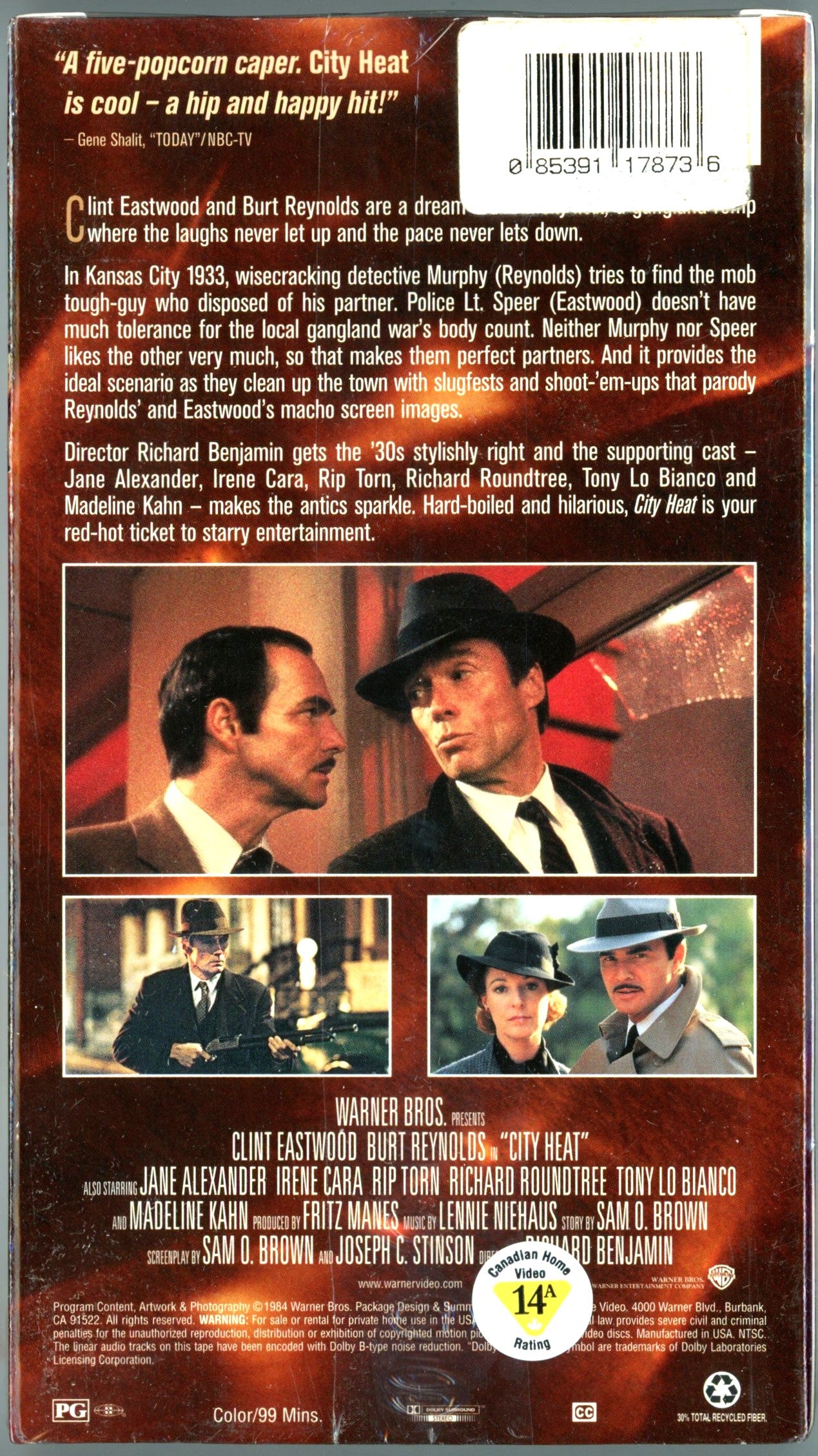 City Heat (1984) Clint Eastwood Collection Vintage VHS Tape Factory Sealed