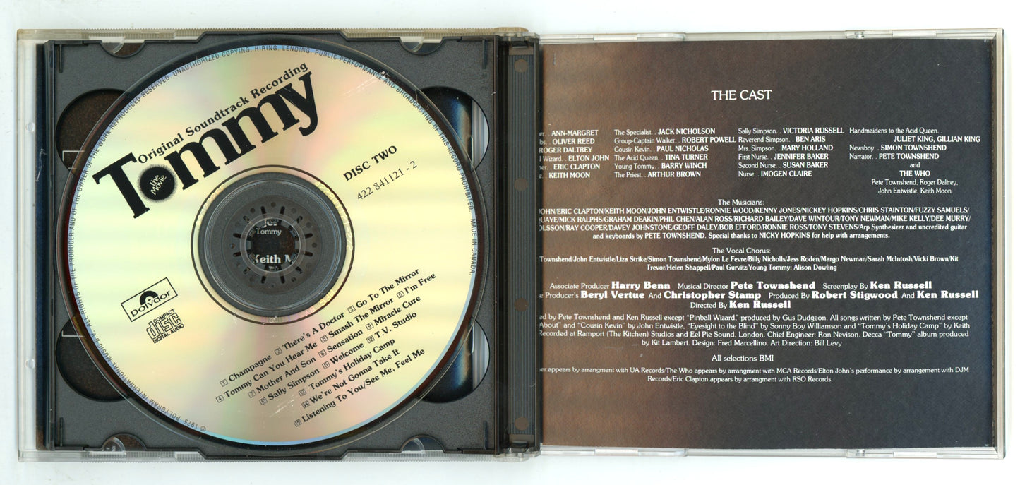 The Who's Tommy The Movie (1975) Motion Picture Soundtrack Vintage CD 2-Disc Set