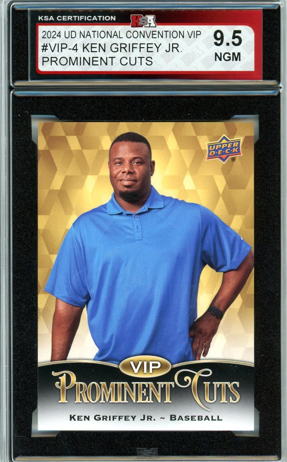 2024 Upper Deck National Convention Ken Griffey Jr. VIP Graded Card #VIP-4 KSA 9.5