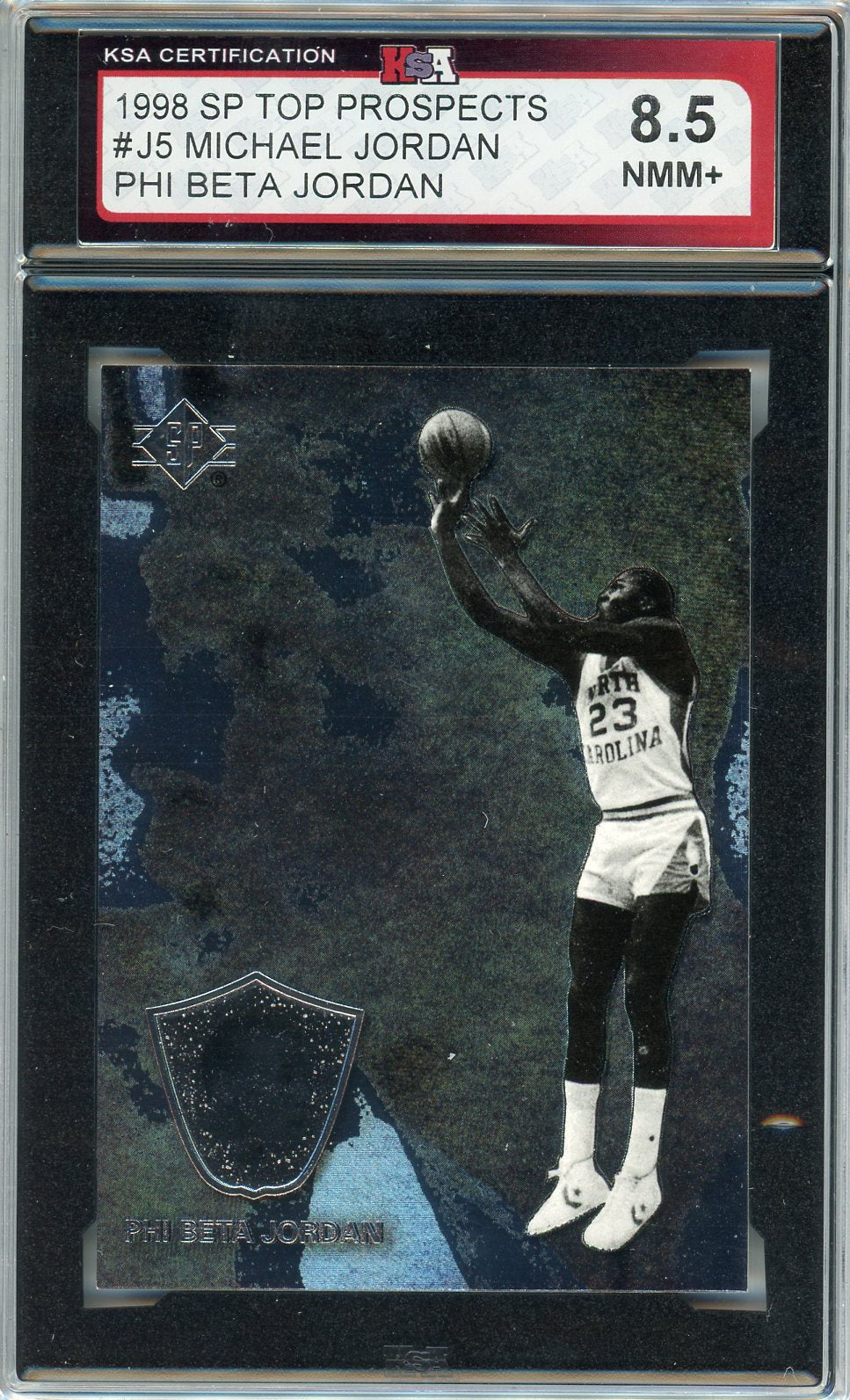 1998 UD SP Top Prospects Michael Jordan Phi Beta Graded Card #J5 KSA 8.5