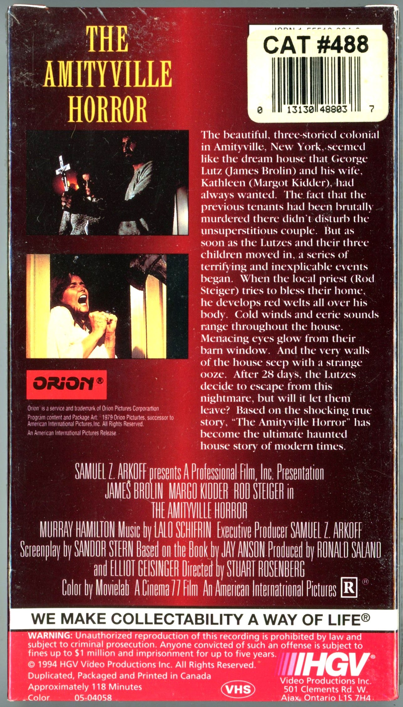 1994 The Amityville Horror (1979) James Brolin Vintage VHS Tape Sealed