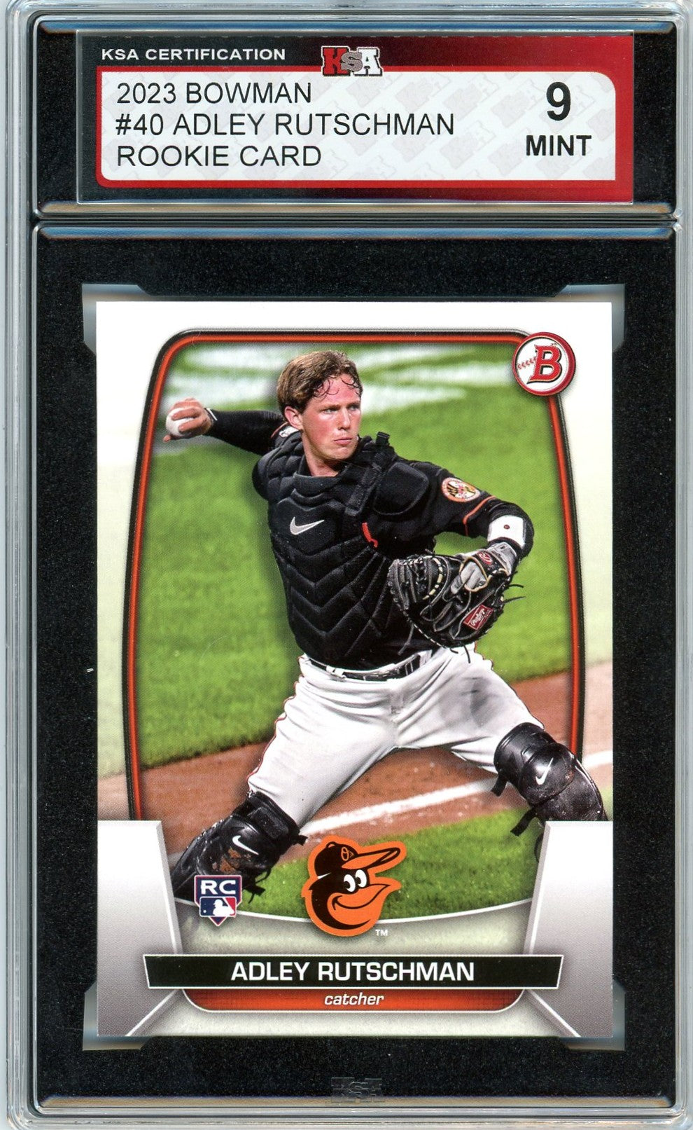 2023 Bowman Adley Rutschman Graded Rookie Card KSA 9