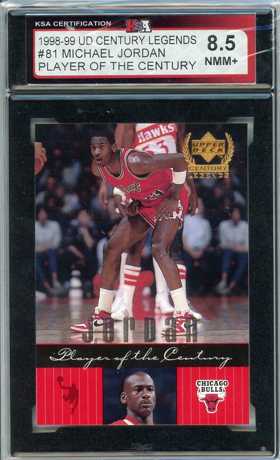 1998/99 UD Century Legends Michael Jordan Player of the Century #81 Graded Card KSA 8.5