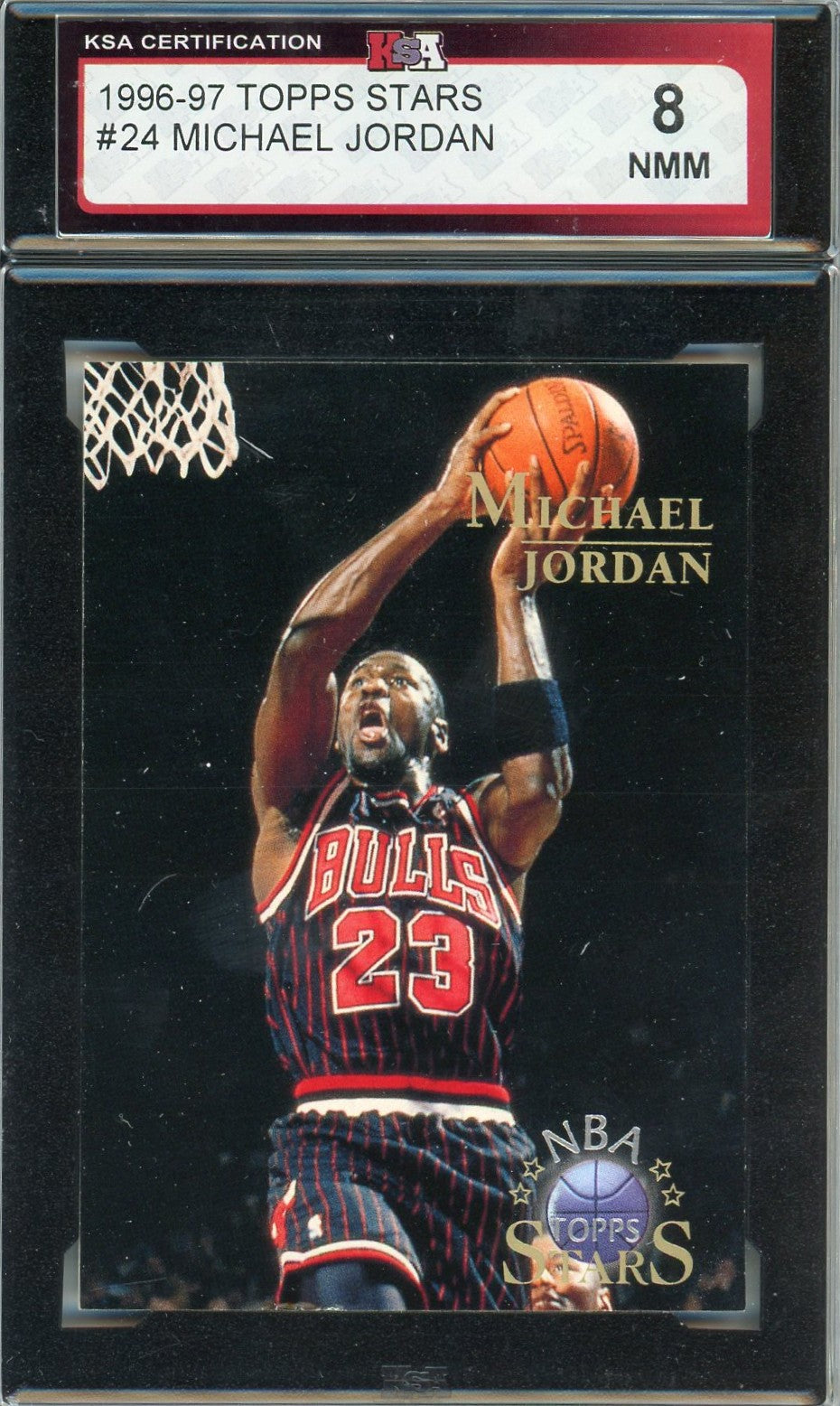 1996/97 Topps Stars Michael Jordan #24 Graded Card KSA 8