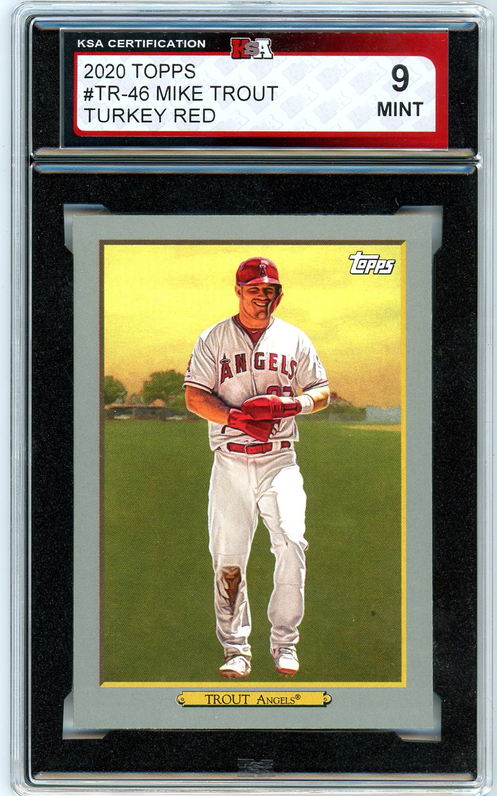 2020 Topps Mike Trout Turkey Red Graded Card #TR-46 KSA 9