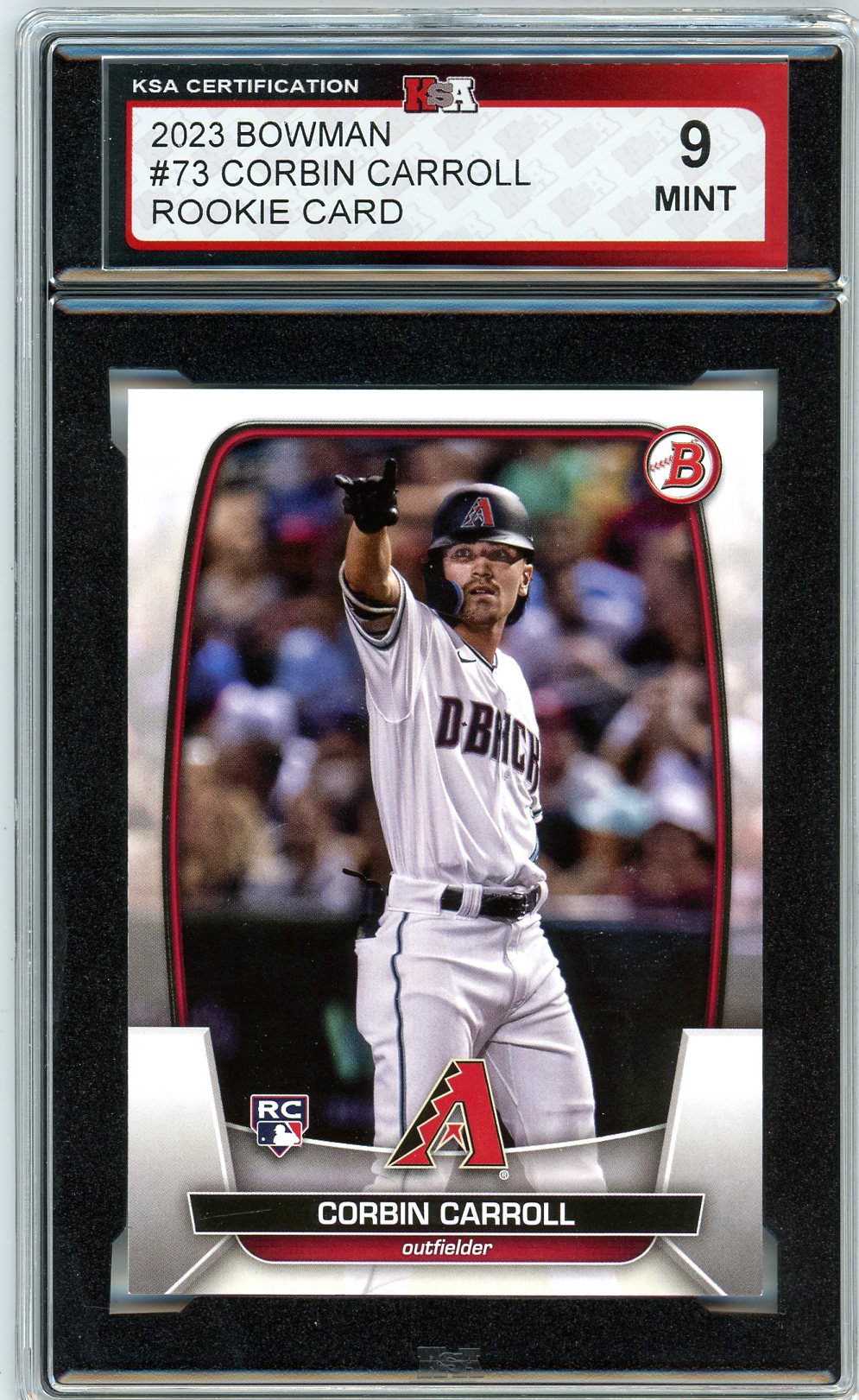 2023 Bowman Corbin Carroll Graded Rookie Card #73 KSA 9