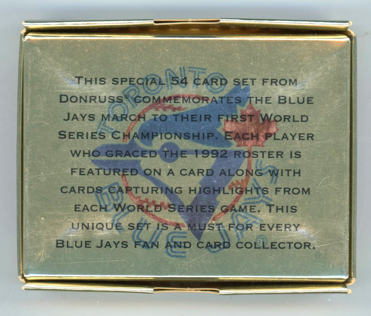 1992 Leaf Donruss Toronto Blue Jays Championship Season Commemorative Set (54 Cards) Opened
