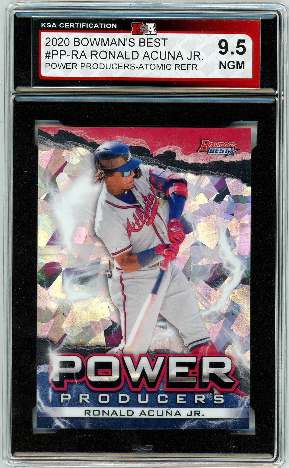 2020 Bowman's Best Ronald Acuna Jr. Power Producers Graded Card #PP-RA KSA 9.5