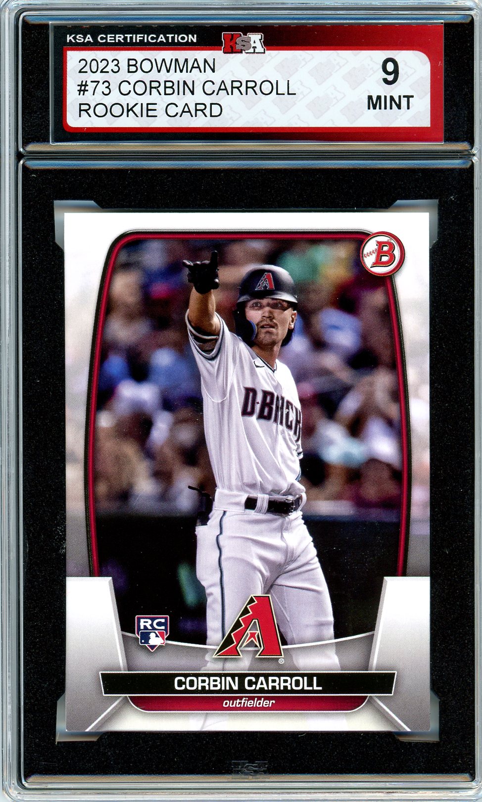 2023 Bowman Corbin Carroll Graded Rookie Card #73 KSA 9