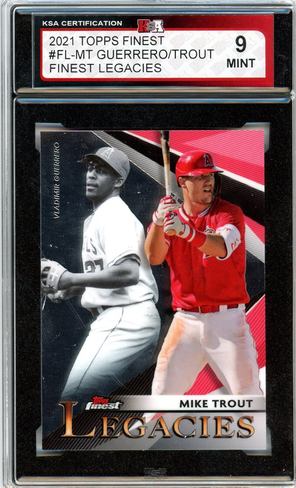 2021 Topps Finest Guerrero / Trout Finest Legacies Graded Card #FL-MT KSA 9