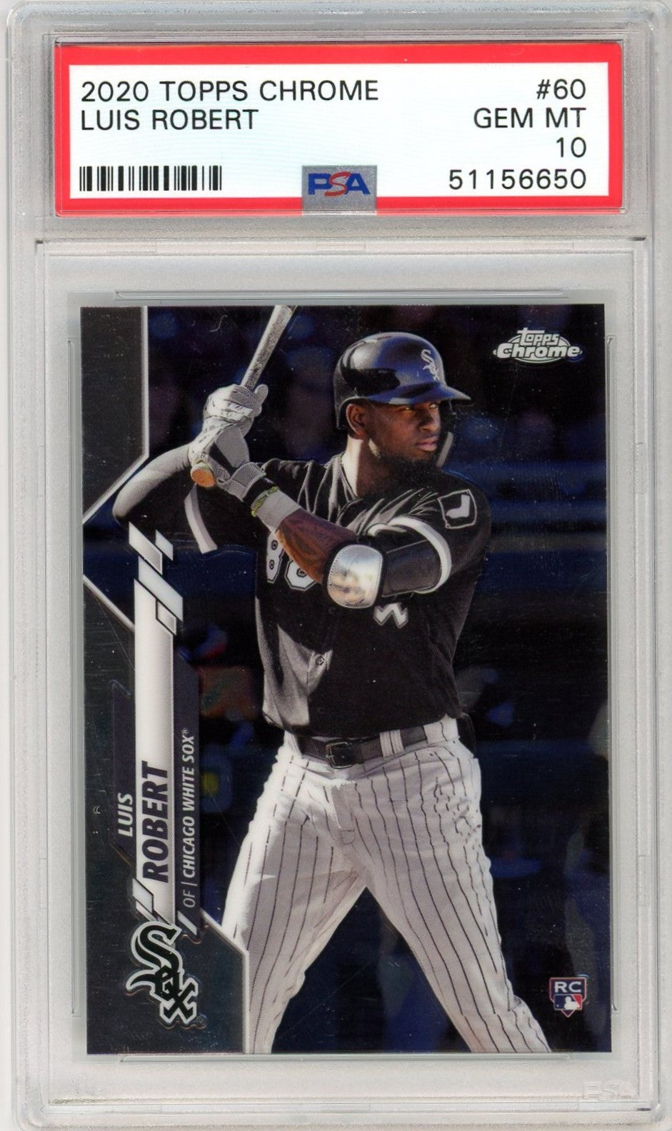 2020 Topps Chrome Luis Robert Graded Rookie Card #60 PSA 10