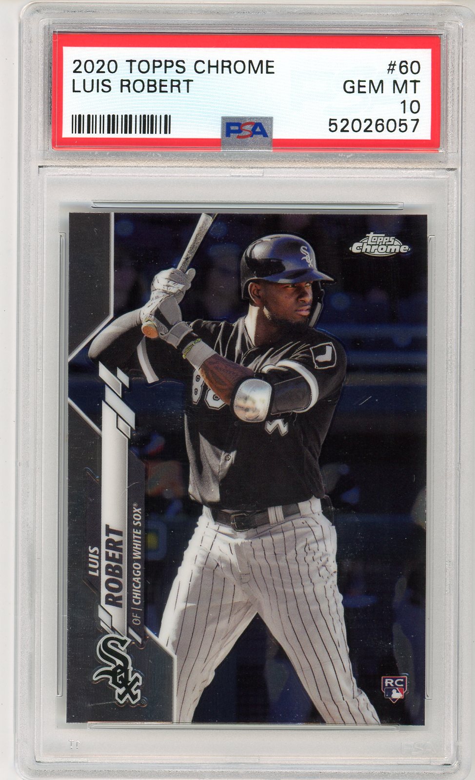 2020 Topps Chrome Luis Robert #60 Graded Rookie Card PSA 10