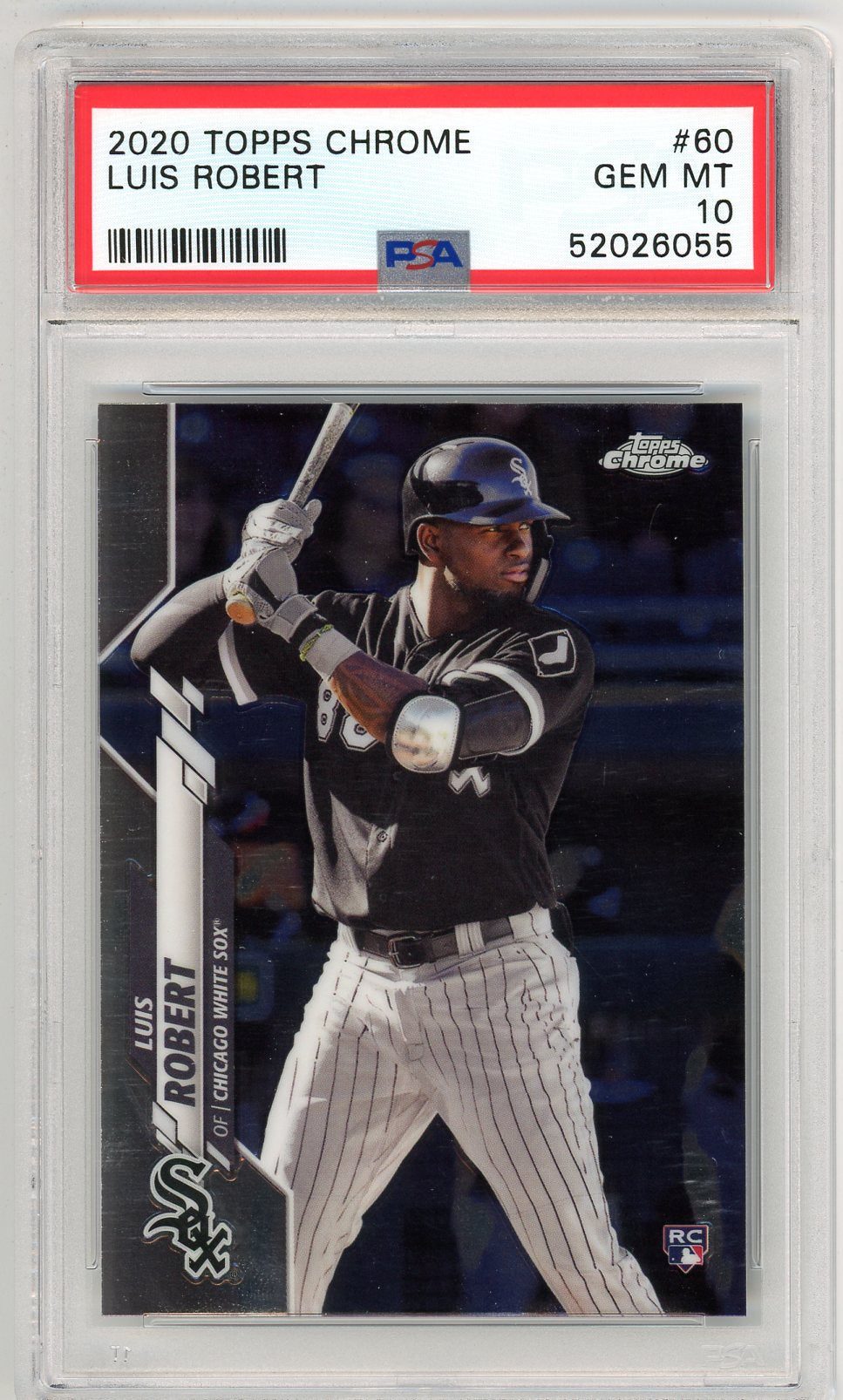 2020 Topps Chrome Luis Robert Graded Rookie Card PSA 10