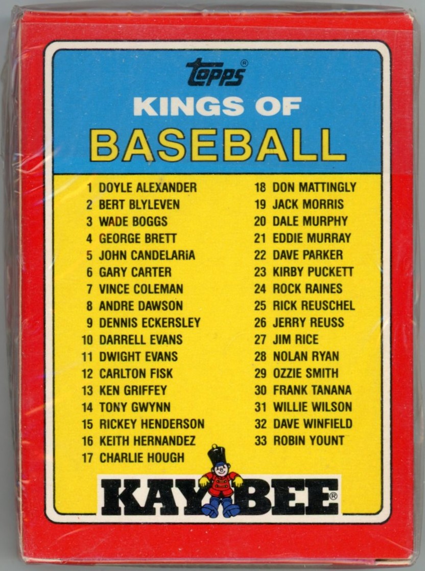 1990 Topps Kaybee Kings of Baseball Complete Collectors' Card Set (33 Cards) Sealed
