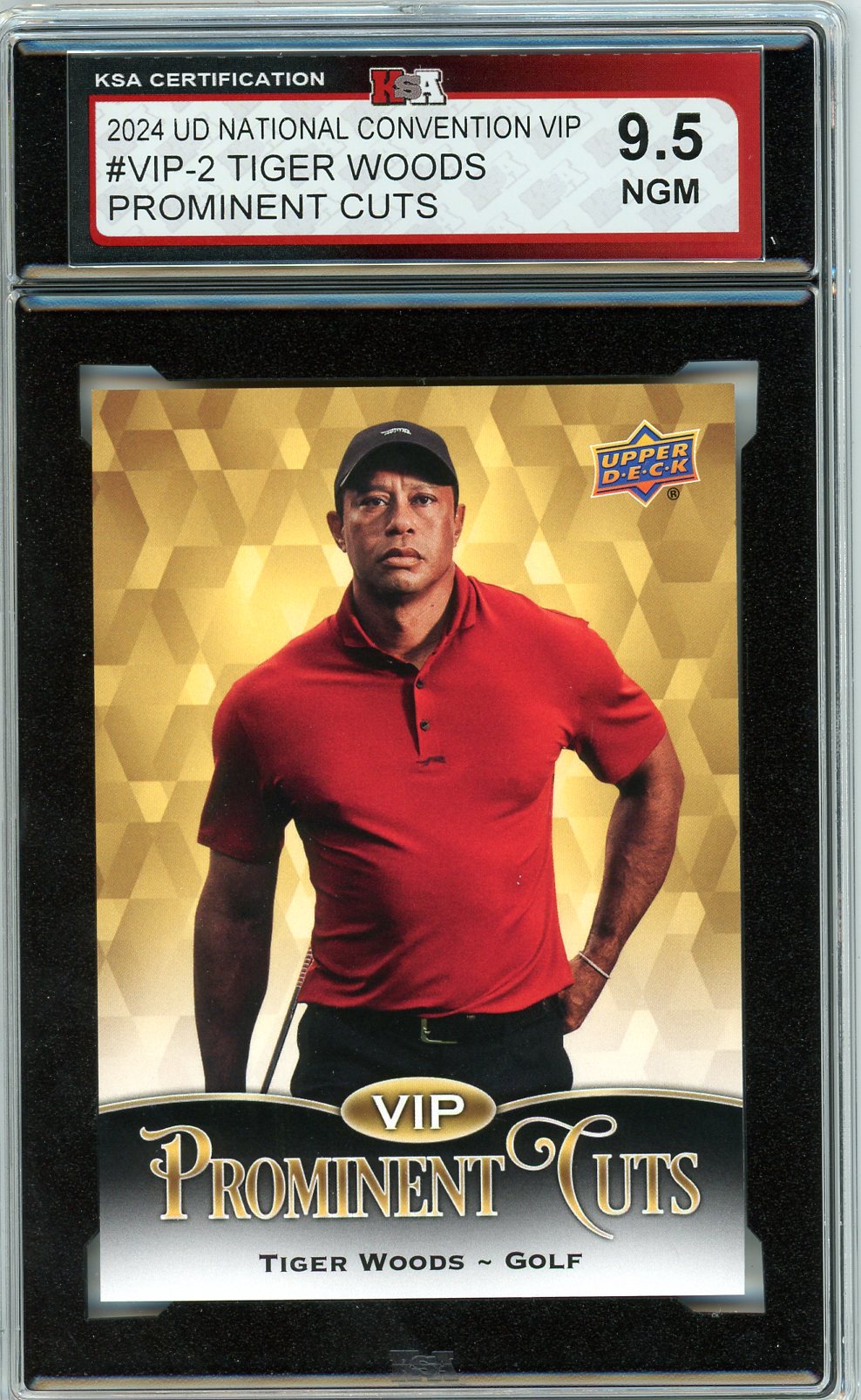 2024 UD National Convention VIP Tiger Woods Graded Card #VIP-2 KSA 9.5