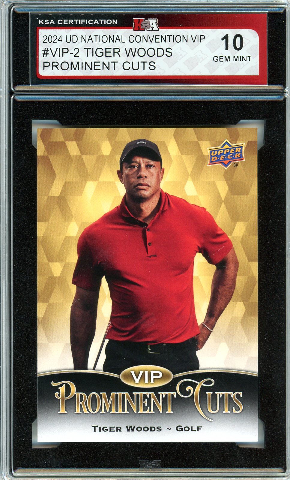 2024 UD National Convention VIP Tiger Woods Graded Card #VIP-2 KSA 10