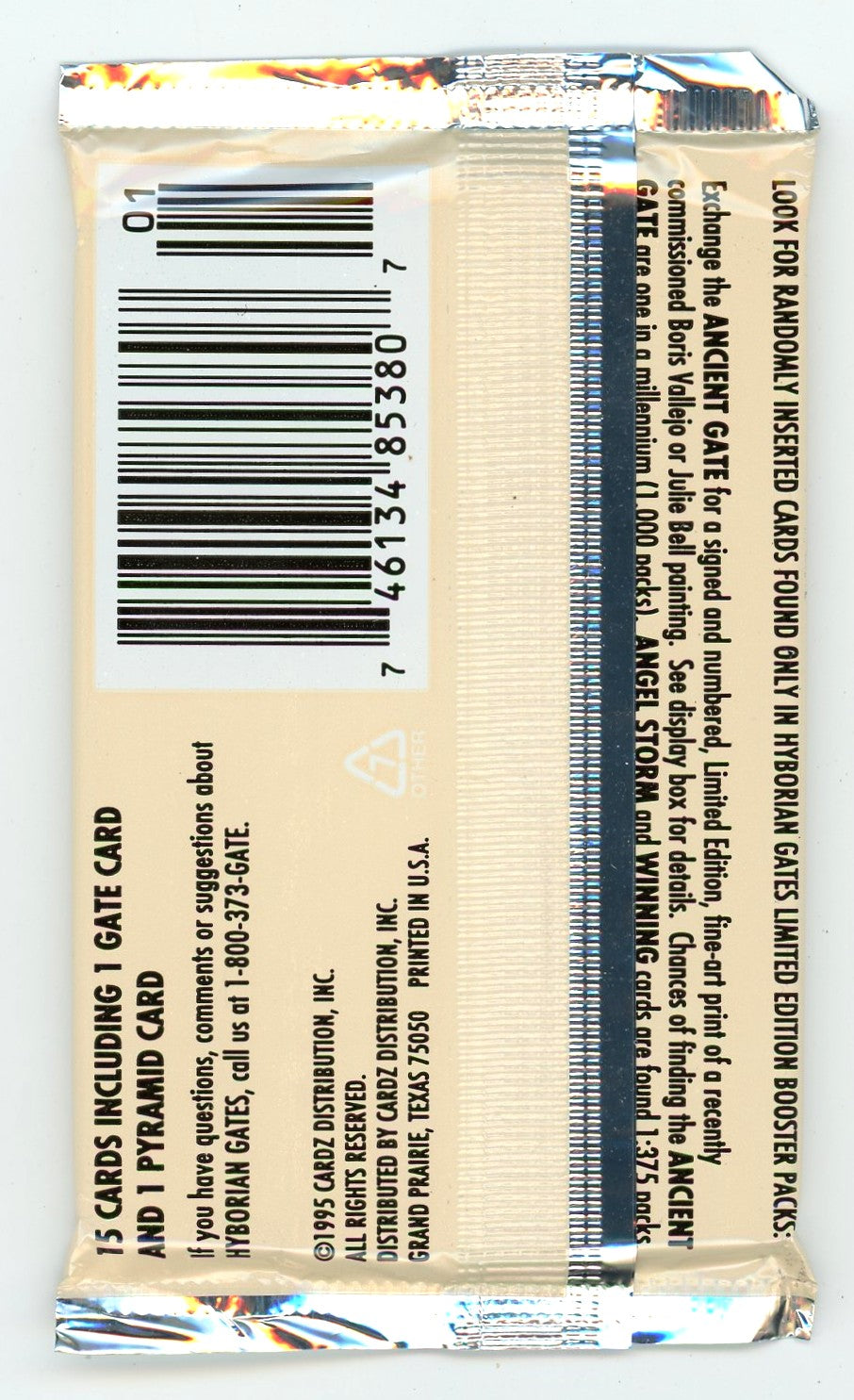 1995 Hyborian Gates Collectible Card Game Limited Edition Booster Pack (15 Cards)