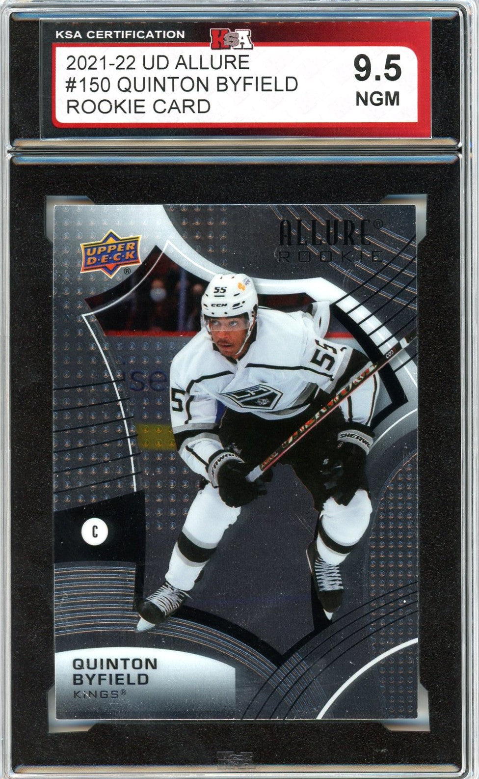 2021/22 Upper Deck Allure Quinton Byfield Graded Rookie Card #150 KSA 9.5