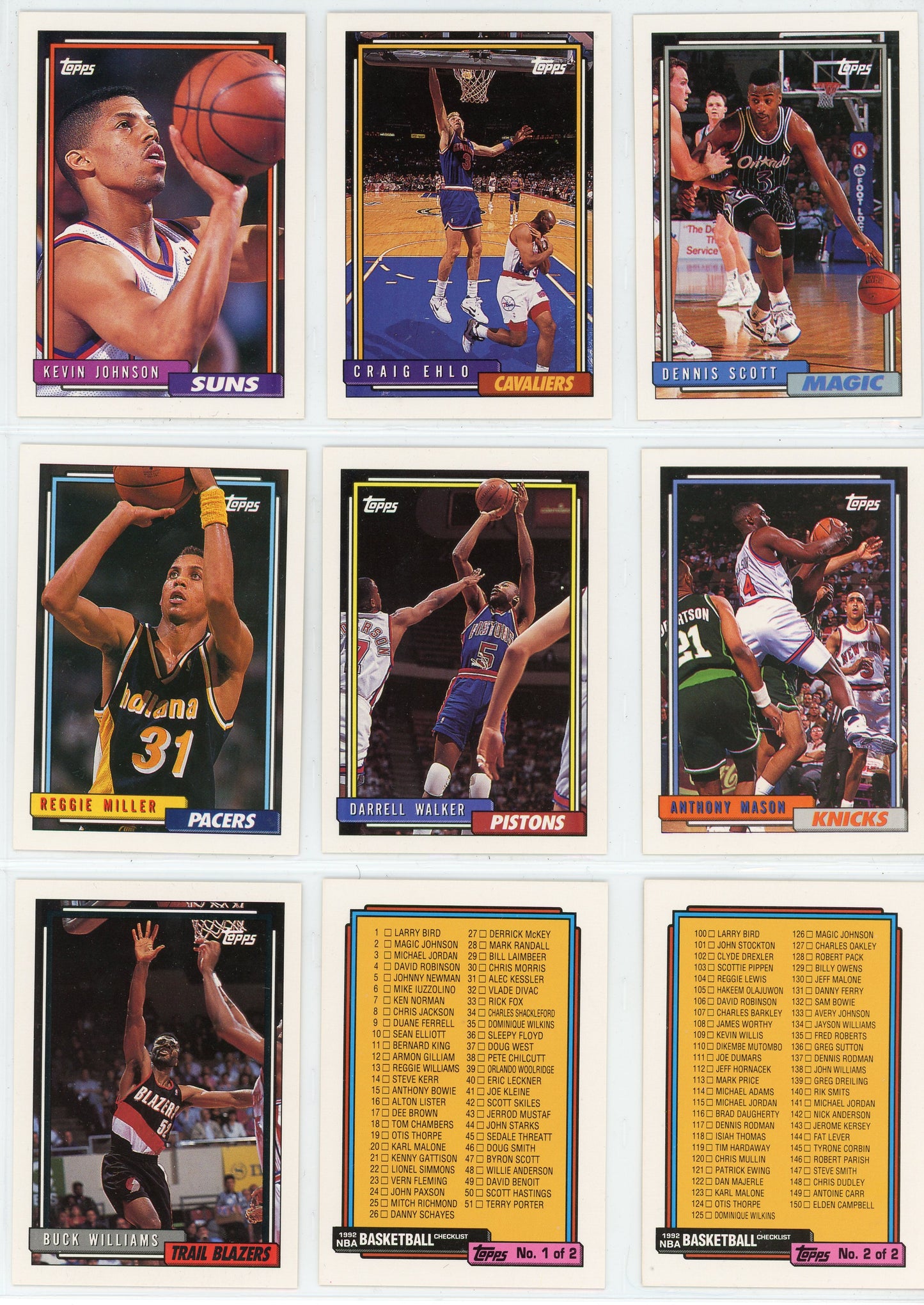 1992/93 Topps NBA Basketball Series 1 Complete Set (198 Cards) Michael Jordan