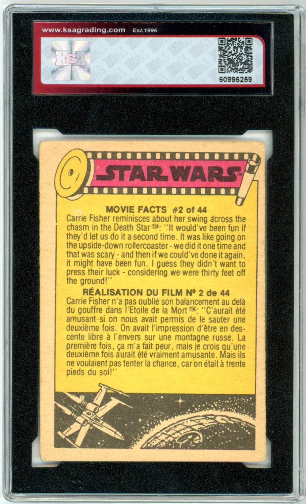 1977 OPC O-Pee-Chee Star Wars "Stormtrooper" #180 Graded Card KSA 5