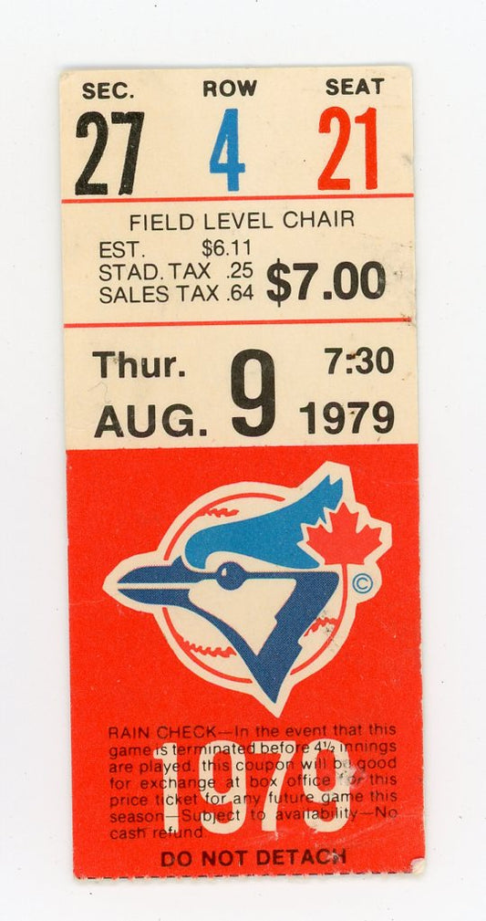Toronto Blue Jays Vintage Game Ticket Exhibition Stadium (Toronto, 1979)