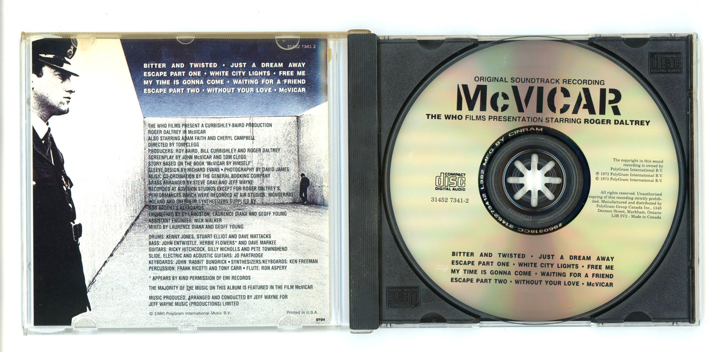 McVicar (1980) Roger Daltrey Motion Picture Soundtrack Vintage CD