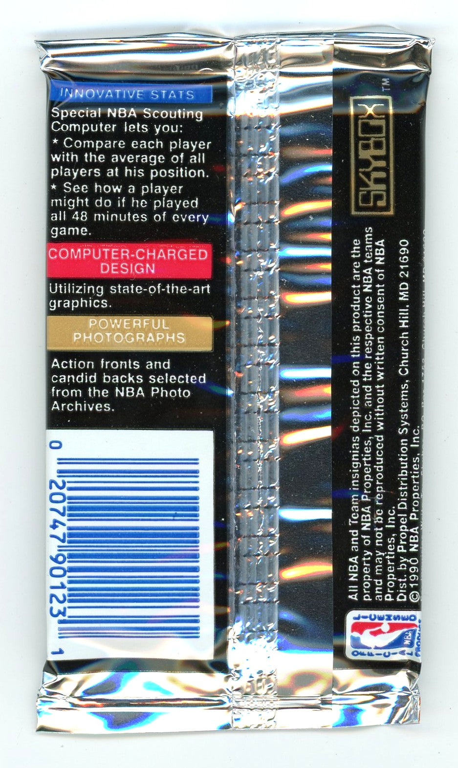 1990/91 Skybox NBA Basketball Series 1 Wax Pack (15 Cards)