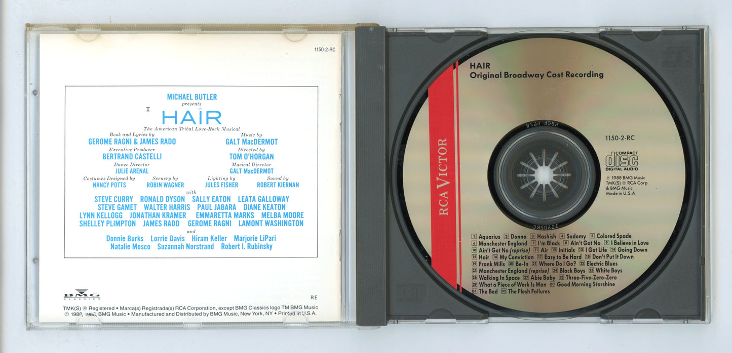Hair (1967) Broadway Musical Soundtrack Vintage CD