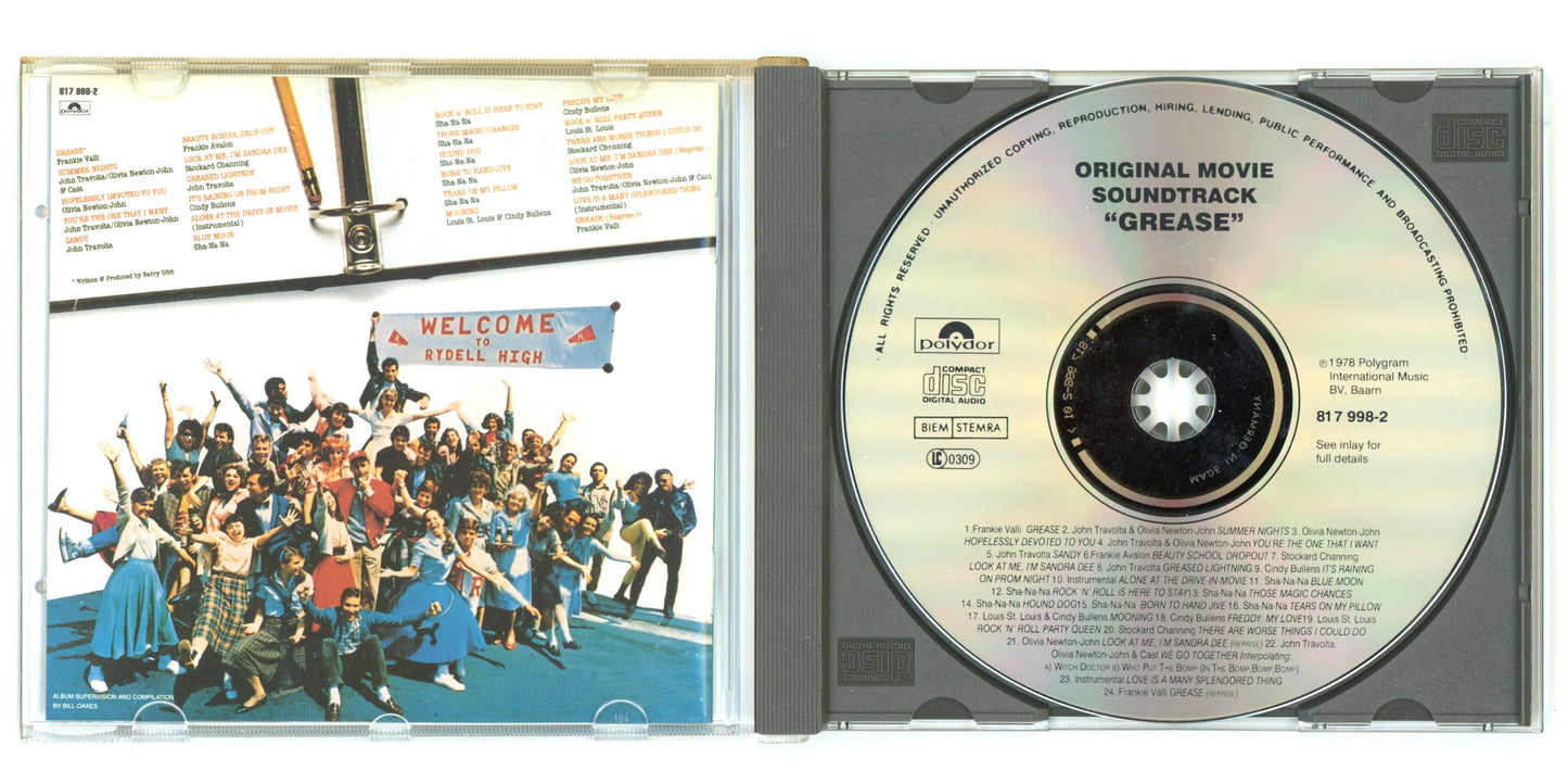 Grease (1978) Motion Picture Soundtrack Vintage CD 1991 Edition