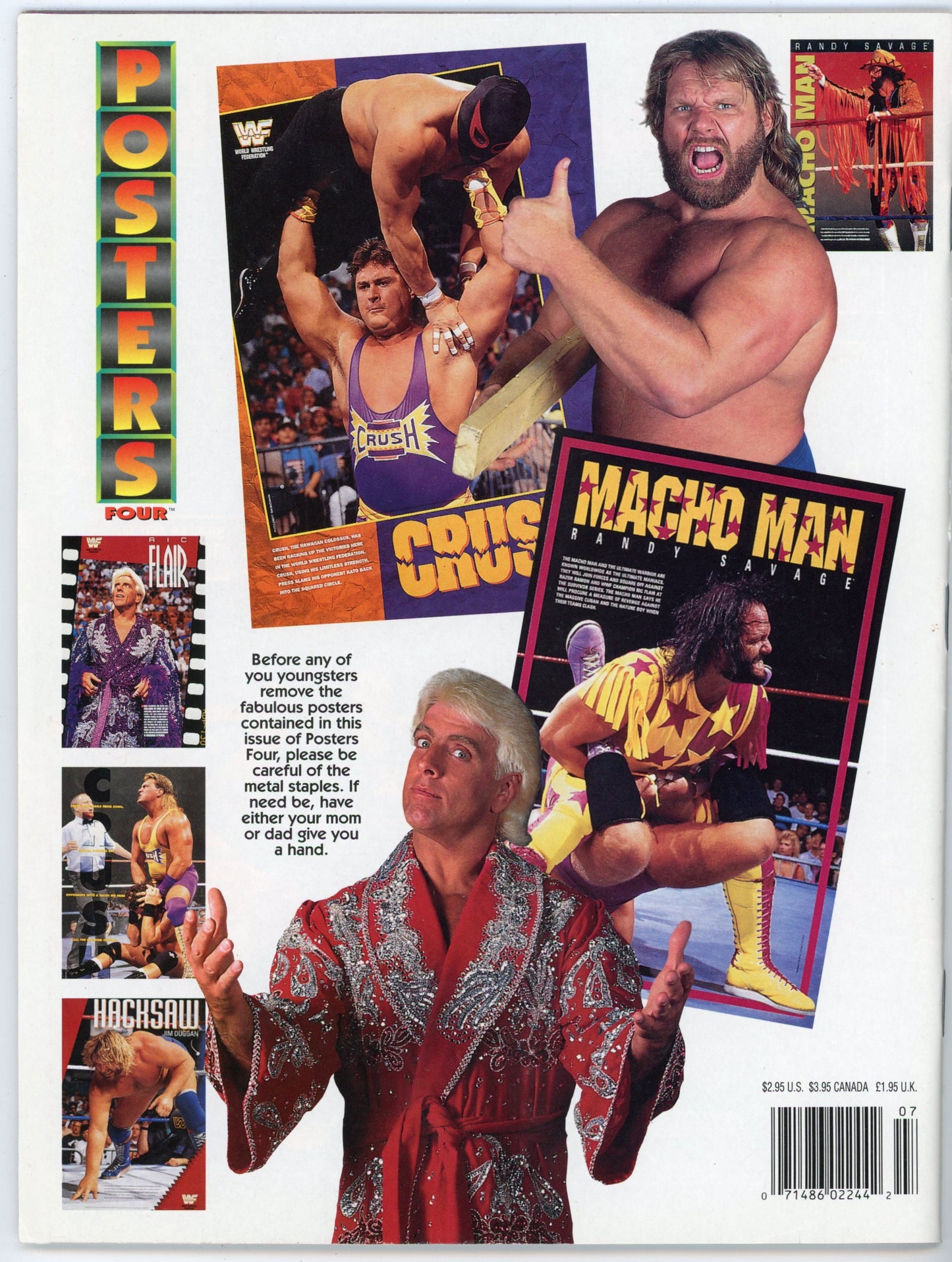 WWF WWE Presents Posters Volume Four Vintage Magazine (1992) 8 Posters