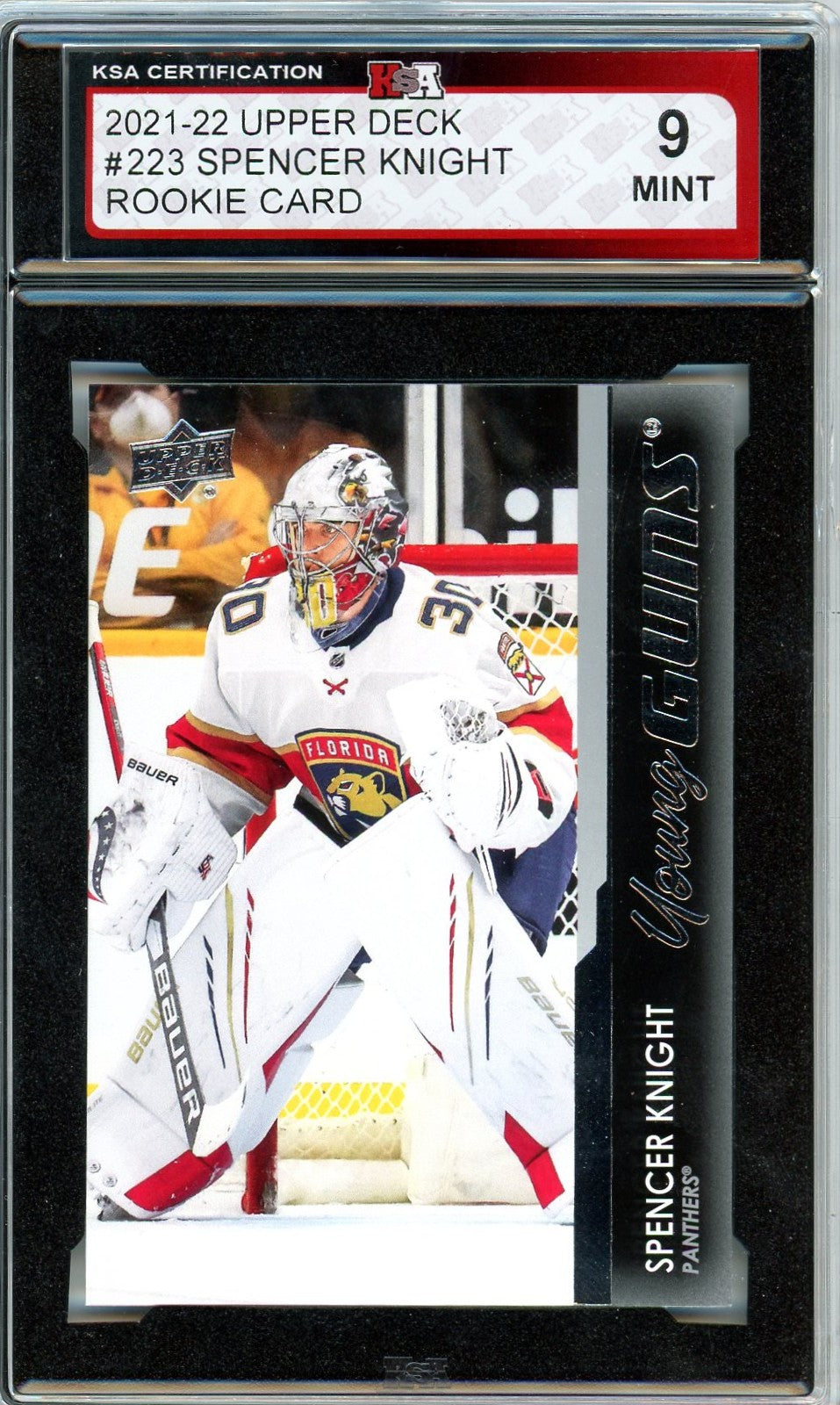 2021/22 Upper Deck Spencer Knight Graded Rookie Card #223 KSA 9