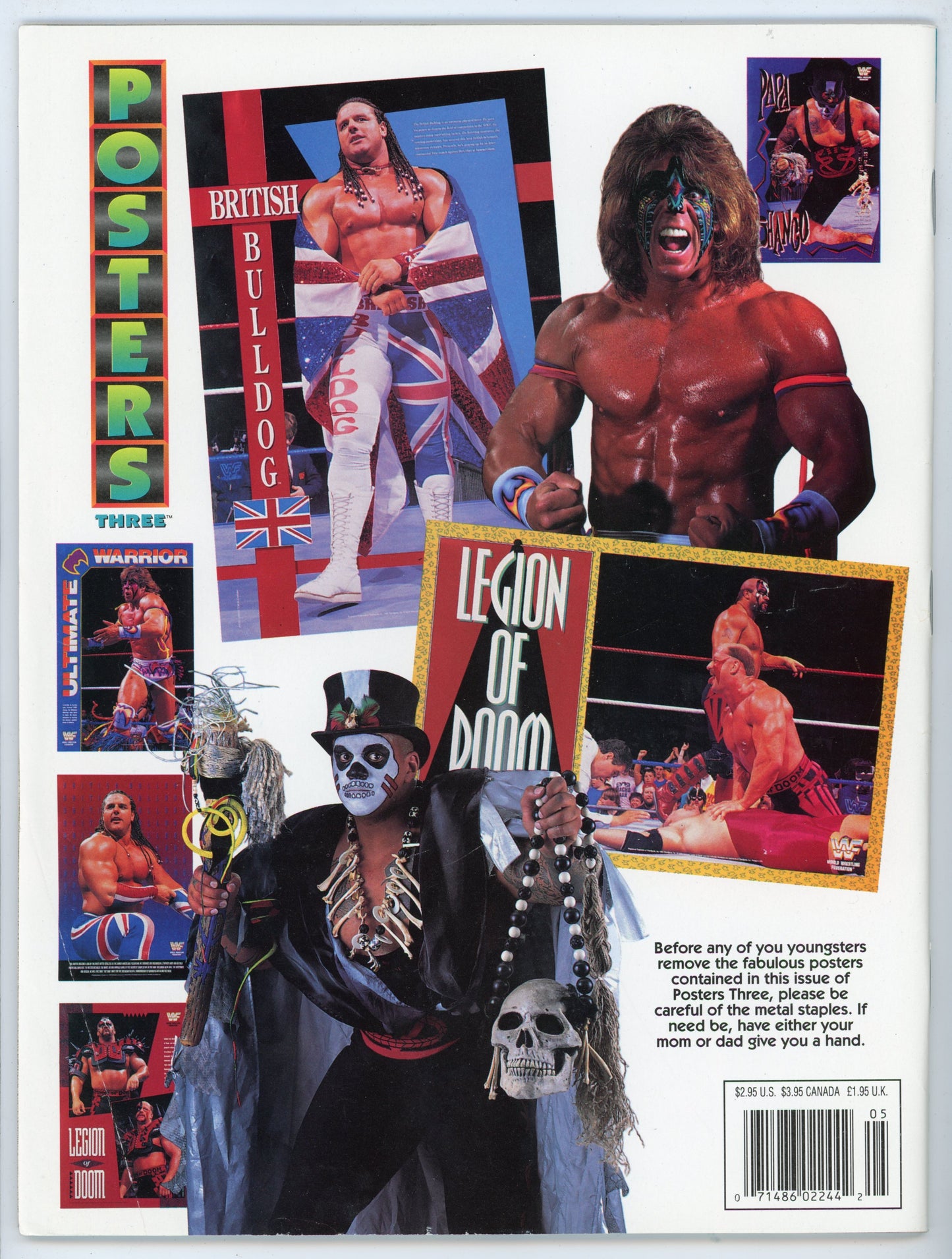 WWF WWE Presents Posters Volume Three Vintage Magazine (1992) 8 Posters