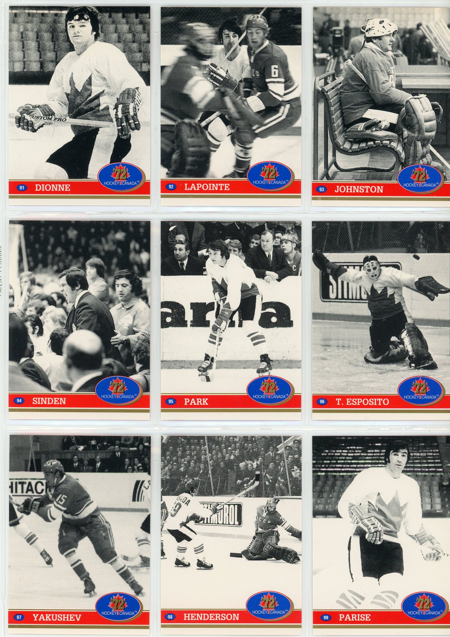 1991/92 Future Trends Canada '72 Summit Series Hockey Complete Set (101 Cards)