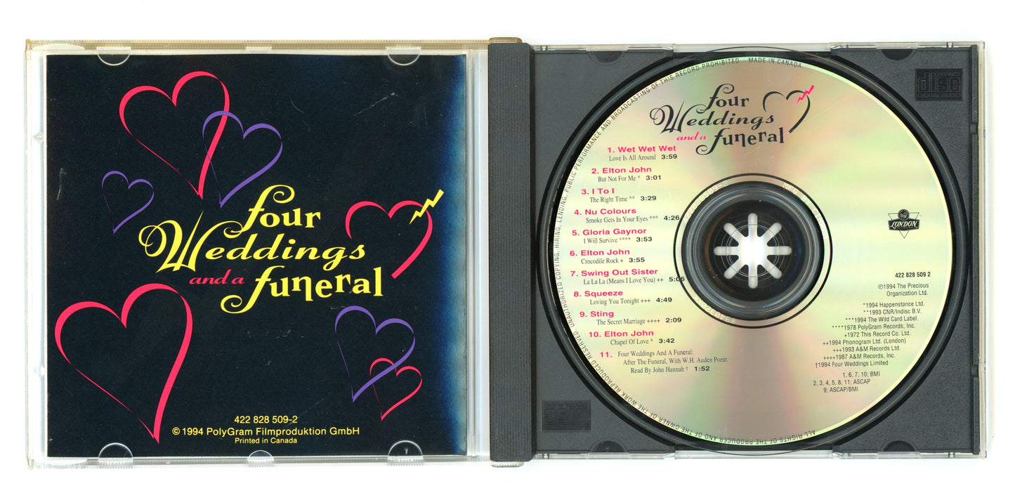 Four Weddings and a Funeral (1994) Motion Picture Soundtrack Vintage CD