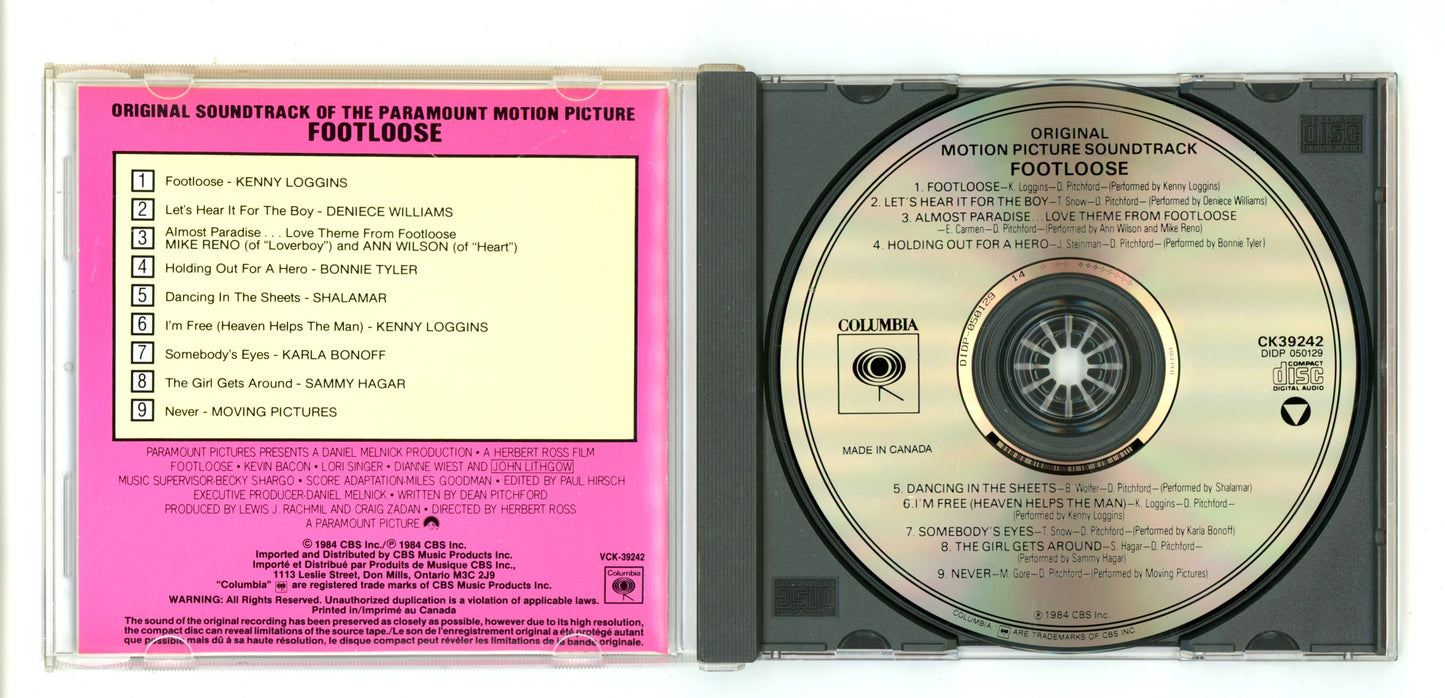 Footloose (1984) Motion Picture Soundtrack Vintage CD
