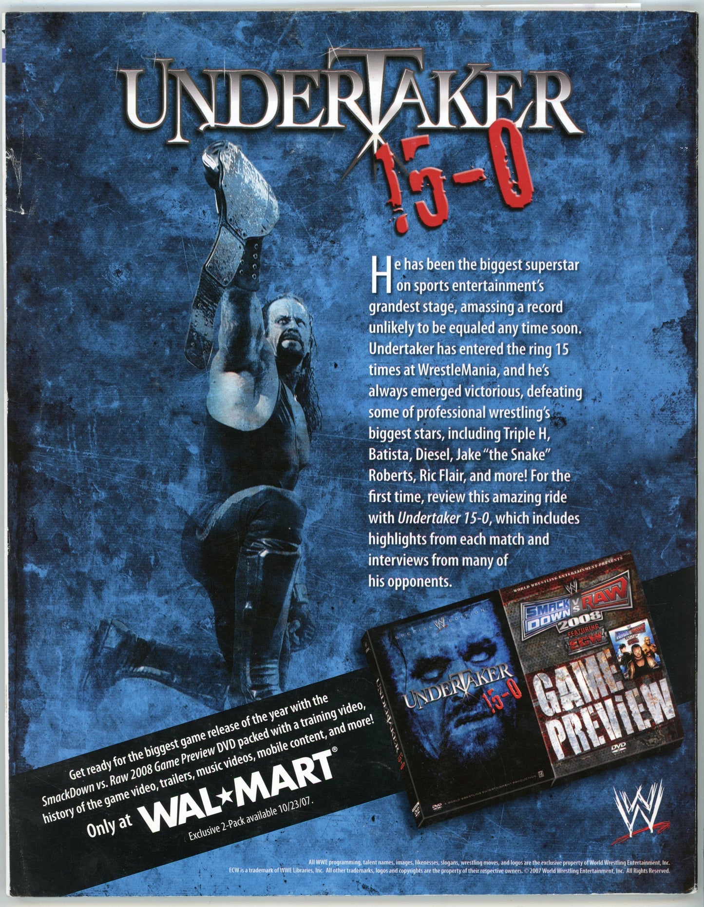 WWE Presents The 500th Issue Vintage Wrestling Magazine (2007) 25th Anniversary Special Edition