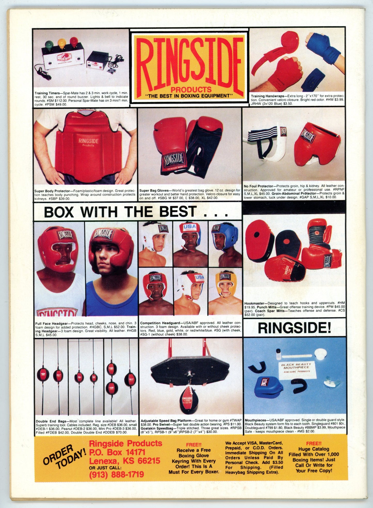The Ring Vintage Boxing Magazine (March 1990) Decade in Review Cover