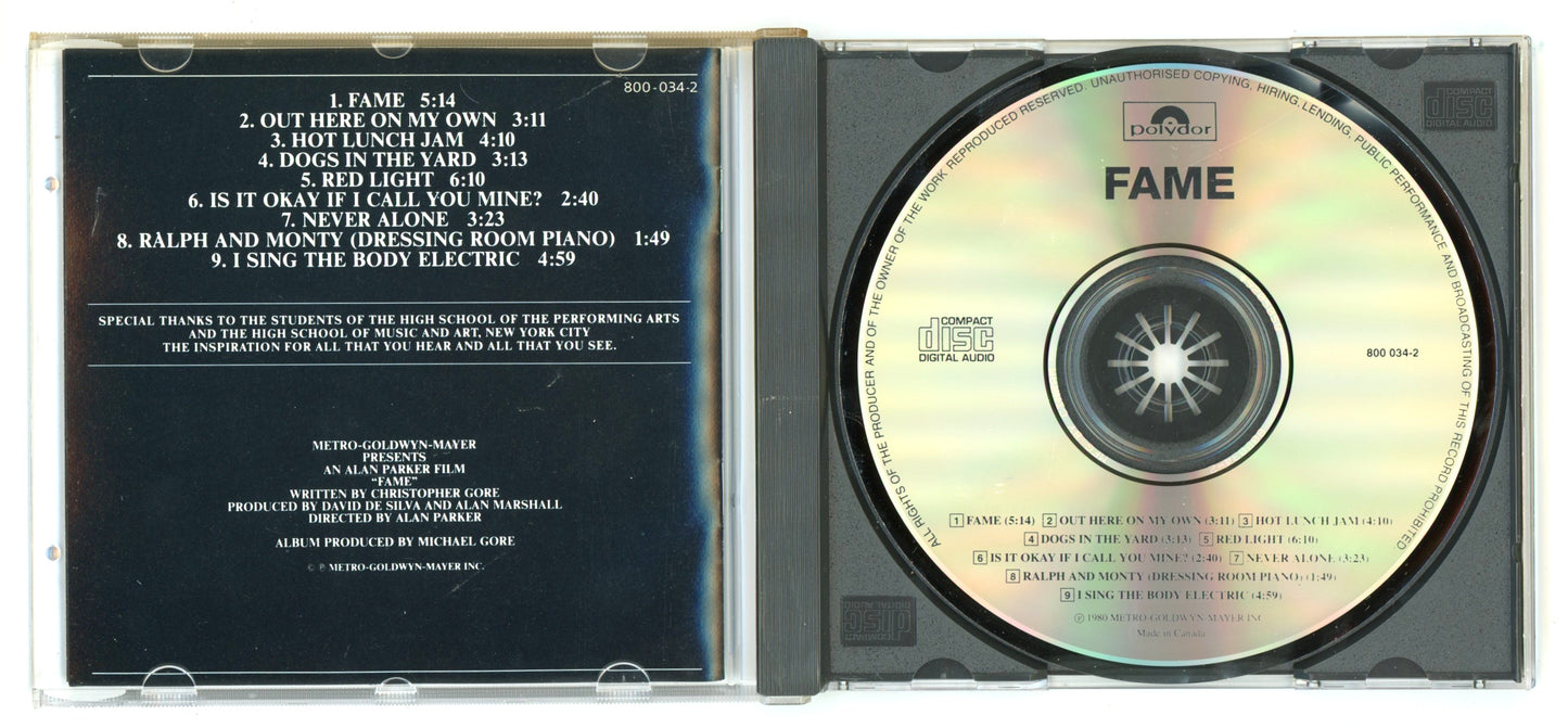 Fame (1980) Motion Picture Soundtrack Vintage CD