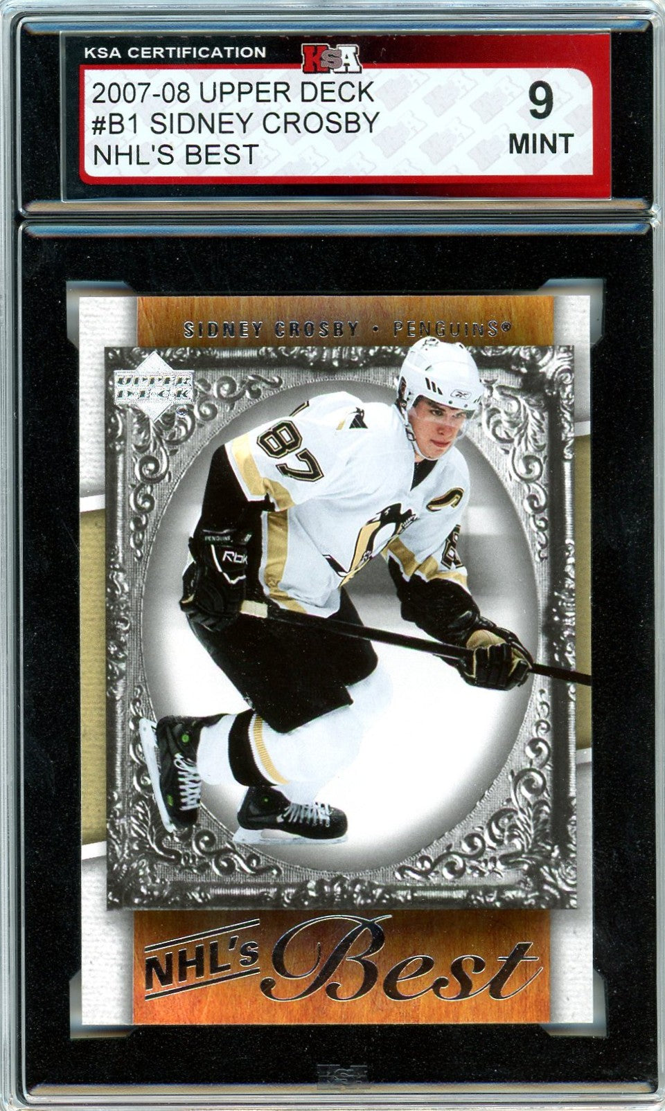 2007/08 Upper Deck Sidney Crosby NHL's Best Graded Card #B1 KSA 9